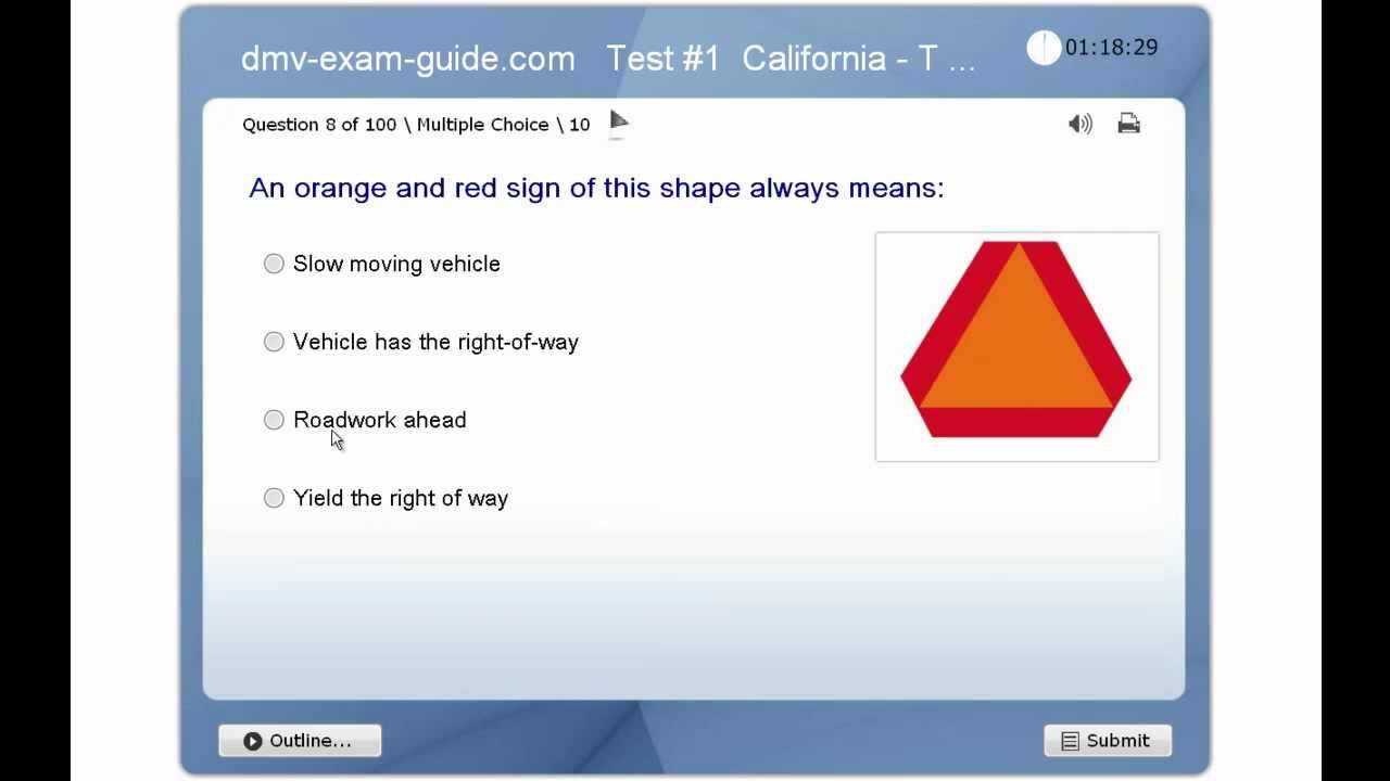 California Drivers Test Quizlet